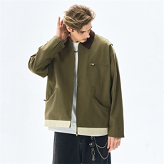美式工装夹克春季复古潮流外套休闲机车翻领棒球服JK3503P85，男装夹克，星座309（原A406）