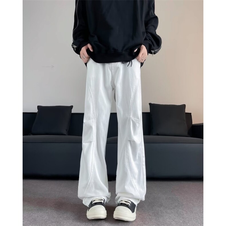 复古cleanfit裤子男冬季美式潮牌垂感褶皱休闲百搭长裤K5922-P53,男装休闲裤,星座412-3