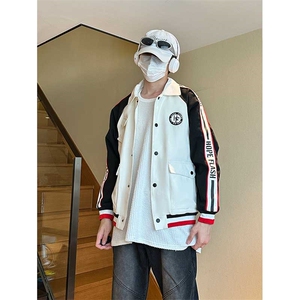 港风机车飞行夹克外套赛车服夹克潮流棒球百搭外套 J9951 P75图片