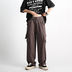 美式复古大口袋工装裤男潮牌vibe高街设计感宽松休闲裤K0630-P55，男装休闲裤，星座308B-2