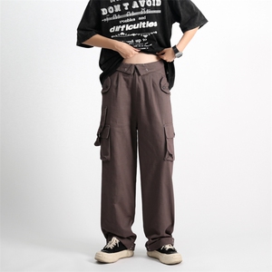 美式复古大口袋工装裤男潮牌vibe高街设计感宽松休闲裤K0630-P55图片