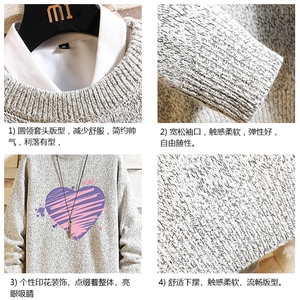 加厚加绒毛衣男大码毛线衣男针织衫 M19283-P45 加绒款-P65 砖墙图片