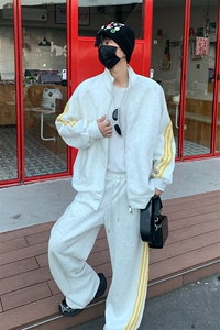 秋季高级感美式休闲运动套装男W4694上衣52-K8667裤子41【特价】图片