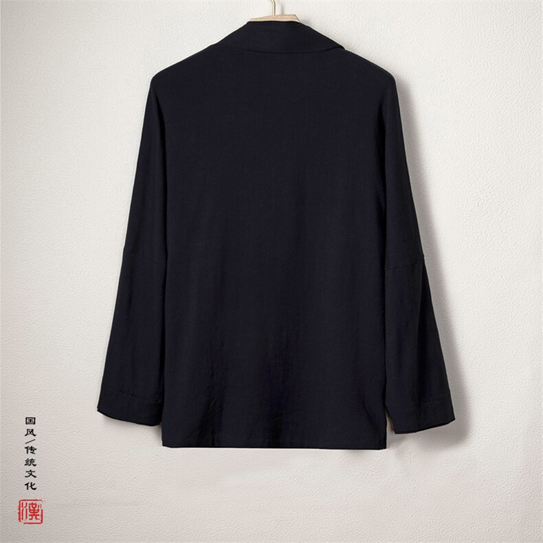 2025秋冬新款风男装改良汉服新中式道袍TZ01P85,男装民族服装,钱塘802