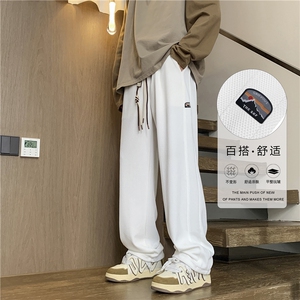 显高显瘦舒适垂顺直筒宽松运动裤秋季高级感长裤休闲K935-特批32