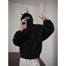 Y180-P68情侣装美式杜宾犬高级感开衫卫衣，男装卫衣，电商B323A