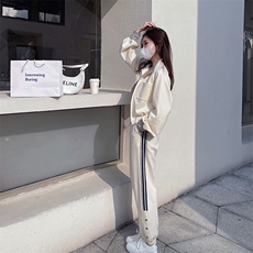 现货有买家秀春秋新款奶呼呼时尚套装两件2C187-82205-P145-K198，女装套装/套裙，2C187
