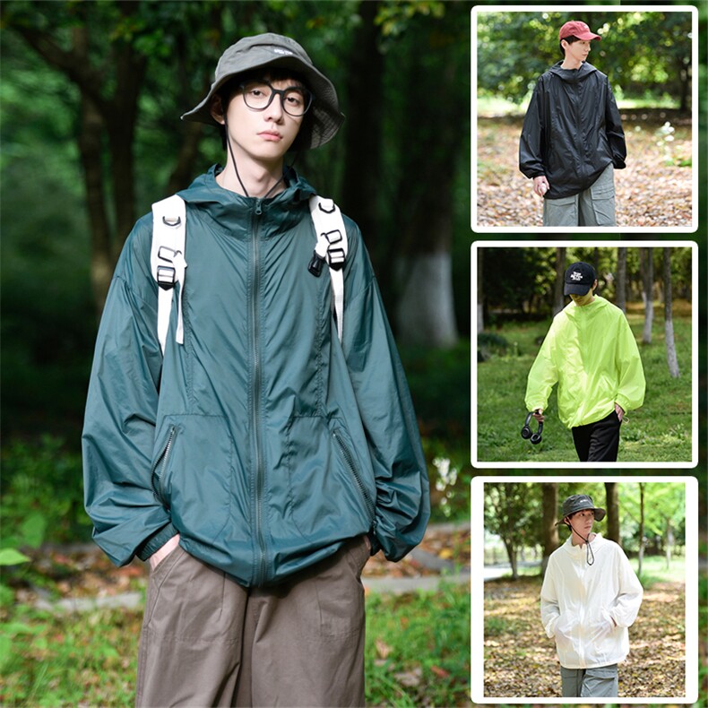 F8077/P60防晒指数UPF50+有报告防紫外线防晒服男外套防晒衣,男装防晒衣,电商A141