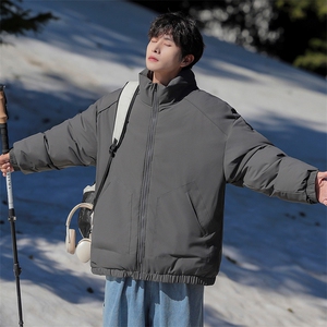 现货冬季美式休闲加厚雪山外套夹克立领纯色三防户外工装棉服图片