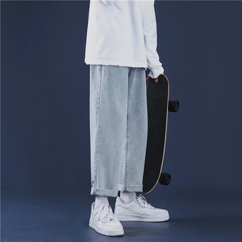 牛仔裤男士宽松直筒九分裤韩版潮牌ins百搭老爹裤春季nzk907-p35,男装牛仔裤,星座1008-1