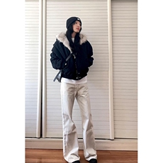 现货高品质美式高街冬季重磅硬挺短款座山雕毛领棉衣男女加厚外套，男装棉衣，电商A486-1