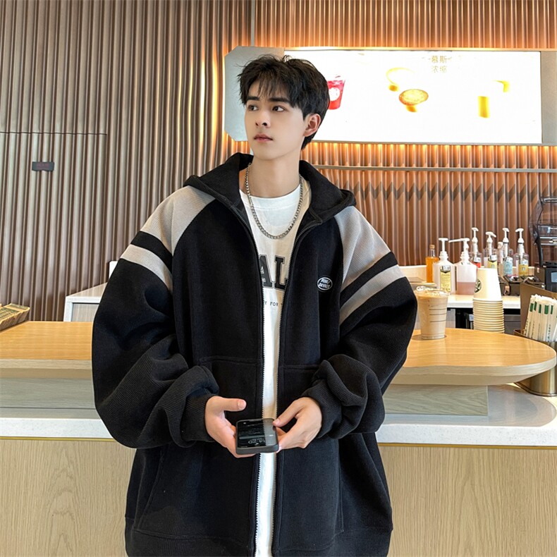 春秋夹克大码开衫港风外套日系小众痞帅夹克1016-1JK70P75K98,男装夹克,星座1016-1（原电商B408-1）