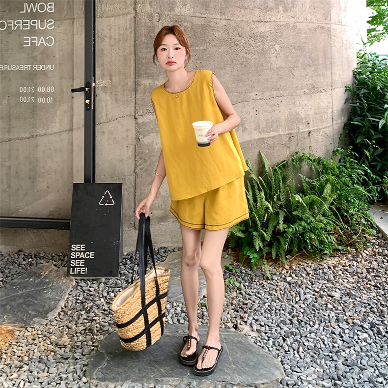 新款中式棉麻套装2C277-929-P140-K208,女装套装/套裙,2C277