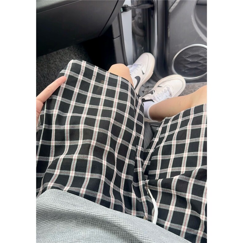 7泡泡纱冰丝凉感格子五分短裤宽松现货2000件K998/特P20,男装牛仔裤,电商A094