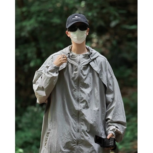 美式机能连帽防晒衣男夏季薄款高街潮牌防晒服痞帅户外图片