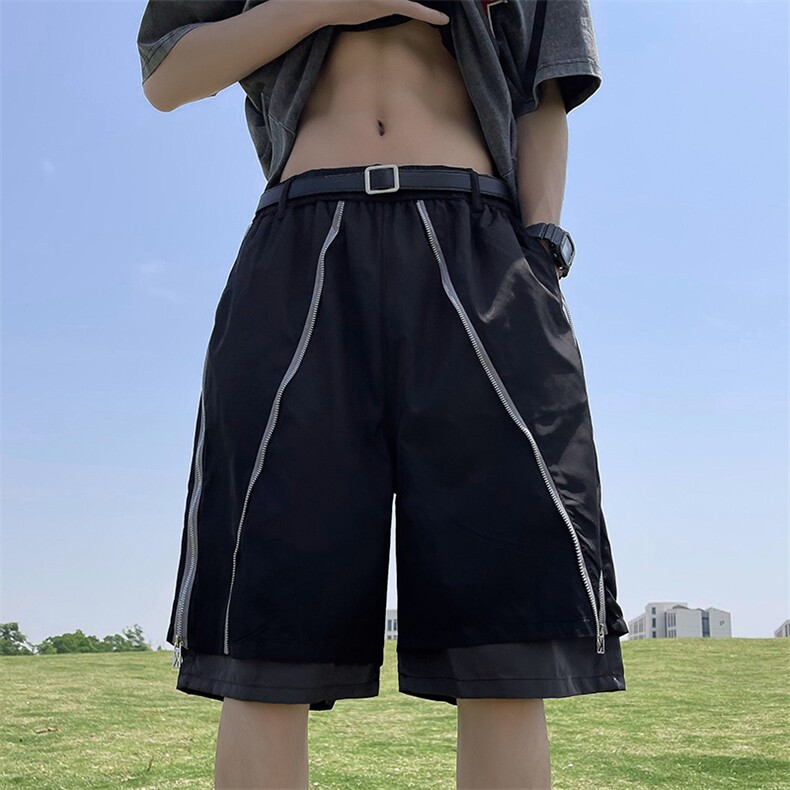 潮牌春秋印花ins宽松型五分裤文艺男潮青春流行休闲裤日系,男装休闲裤,星座716-2