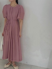 系带连衣裙，女装连衣裙，驿谷