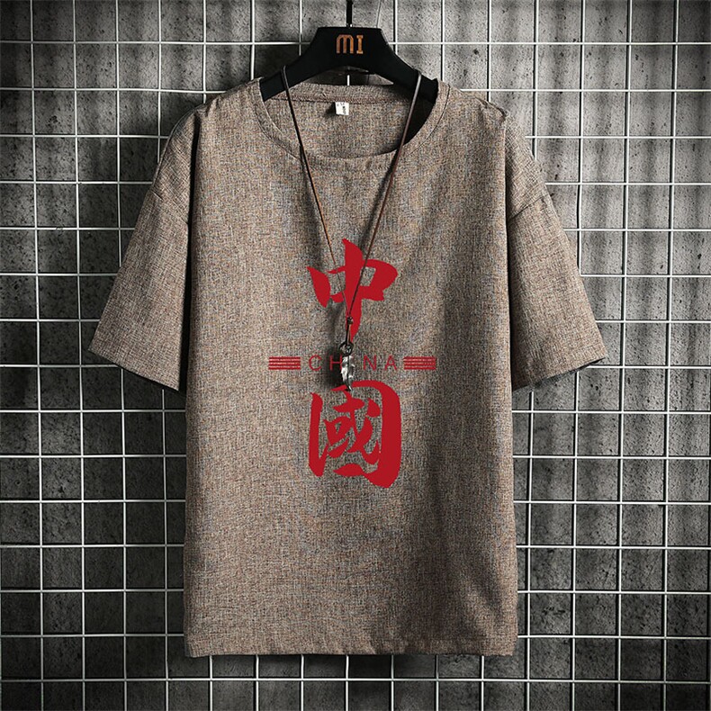 ZT71198-P35 风复古亚短袖男t恤男半袖网格 控48图片