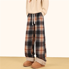 抖音品质潮流黑咖格宽松休闲加厚外穿棉裤B315-K25898JR-p65控88，男装棉裤，电商B315