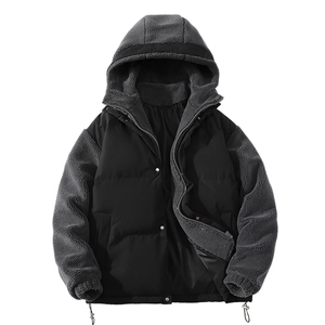 冬款青少年羊羔绒棉服假两件休闲棉衣外套男女 8338-P130控价178图片