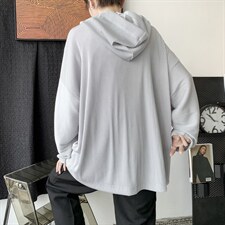 秋冬新款 港风情侣褶皱卫衣连帽套头宽松休闲外套ins潮 H209/P55图片