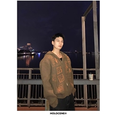 【005】连帽双开拉链图案提花设计针织保暖毛衣A079-M247-P67，男装针织衫/毛衣，电商A079