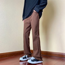B221美式ins高街小众百搭休闲毛边微喇牛仔裤LK23004-P55控78，男装牛仔裤，电商B221