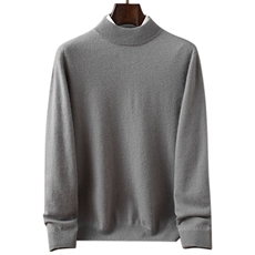 2025年秋季新款百搭半高领套头，男装针织衫/毛衣，榆莲羊绒