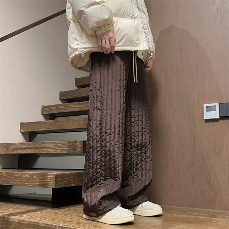 02冬季新款羽绒棉裤休闲裤男女美式加厚裤XZ211-1-K2377-P65，男装棉裤，星座211-1