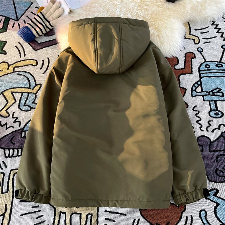 2025冬季新款港风摆拍大码大口袋羊羔毛棉衣M-5XHM22543-P110,男装棉衣,电商A022