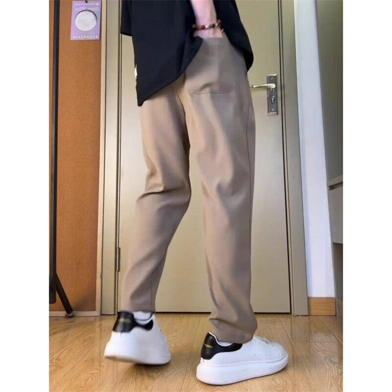 夏季新款垂感西裤男简约设计垂感休闲裤男士直筒裤微锥百搭长裤,男装休闲裤,星座506A