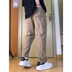 夏季新款垂感西裤男简约设计垂感休闲裤男士直筒裤微锥百搭长裤，男装休闲裤，星座506A