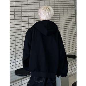 2025新款刺绣开衫卫衣男潮牌情侣装春秋连帽衫美式外套JK6031-P78图片