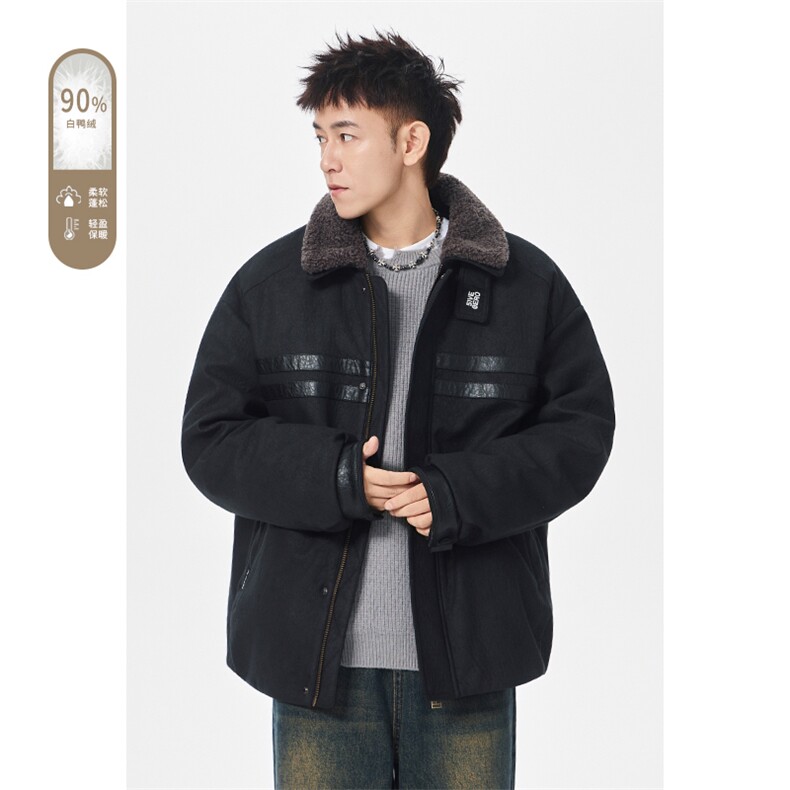 2025冬季新款港风无影大码90%白鸭绒羽绒服M-3XLG9901-特P259，男装羽绒服，电商A022