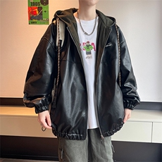 春秋季皮衣外套男女同款新款美式夹克XZ102B-1-JK2535P85，男装皮衣，星座102B-1