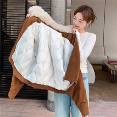 新款《出货》90绒植绒皮2B156-807-P255-K388，女装短外套，2B156