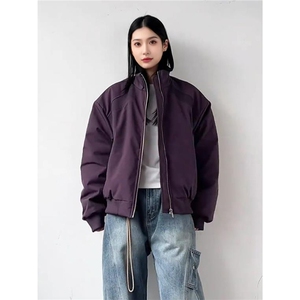 美式潮牌复古解构加厚短款棉服男女冬季百搭立领棉衣MF380-P78图片