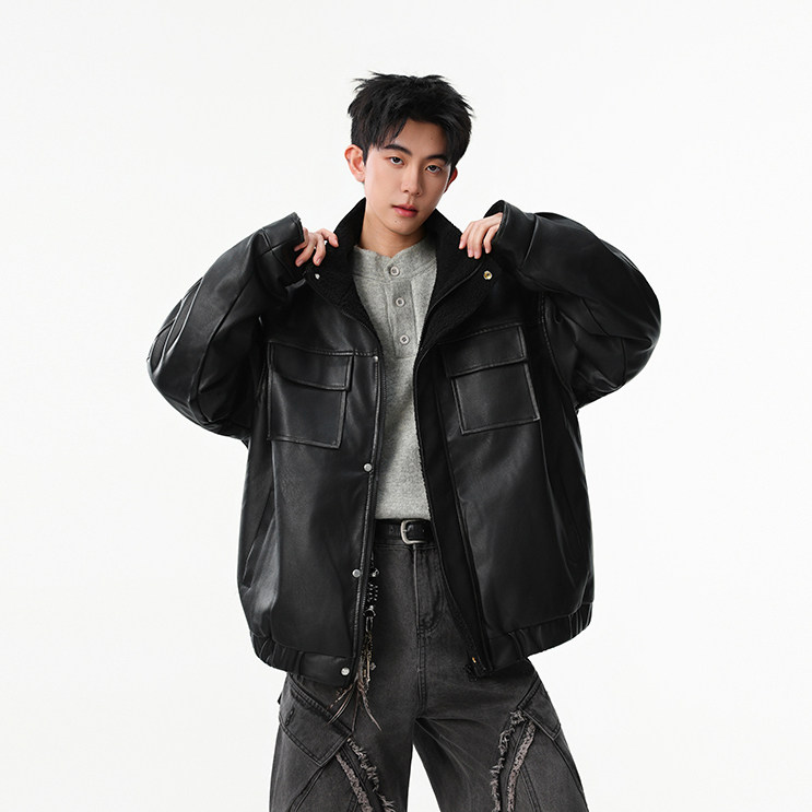 现货数据款冬季新款做旧擦色皮毛一体棉衣218-7-M111-P125-控188，男装棉衣，星座218-7