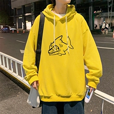 WY2041-P35加绒款-P40纯棉连帽卫衣男大码运动帽衫宽松薄外套男，男装卫衣，电商A040