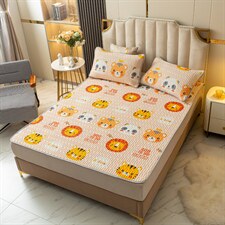 2024新款凉感丝乳胶凉席动物乐园-玉，夏凉用品空调软席，昊翔家纺