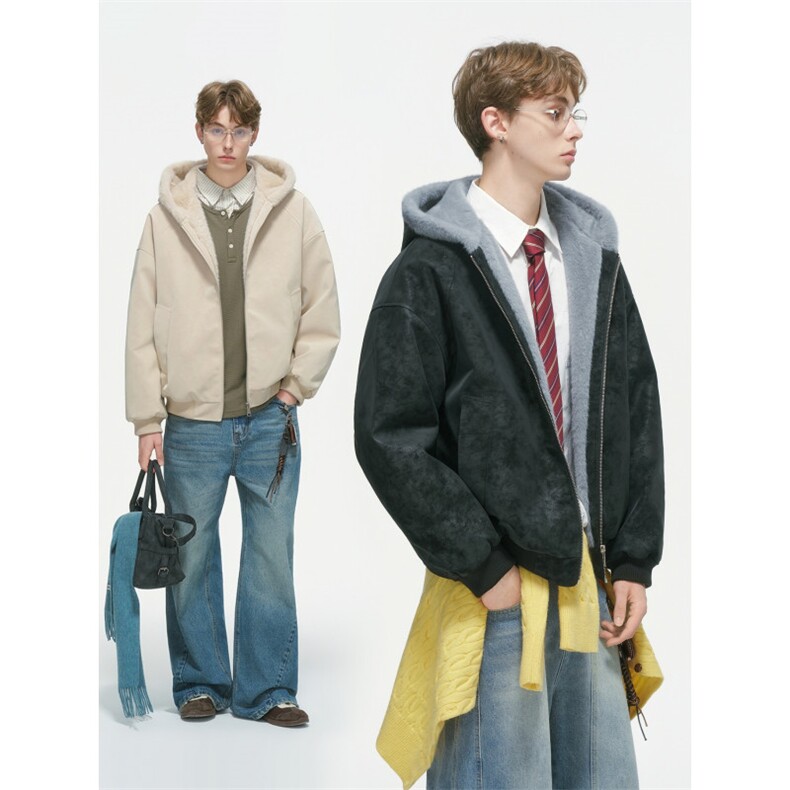 1506-1/MS60471/P90座山雕外套男PU皮棉服男生冬装棉衣图片