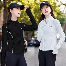 现货2024新款BAO款热卖韩版冰冷透气清爽遮阳防晒衣休闲瑜伽服，女装防晒衣，星宇服饰