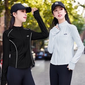 现货2024新款BAO款热卖韩版冰冷透气清爽遮阳防晒衣休闲瑜伽服,女装防晒衣,星宇服饰