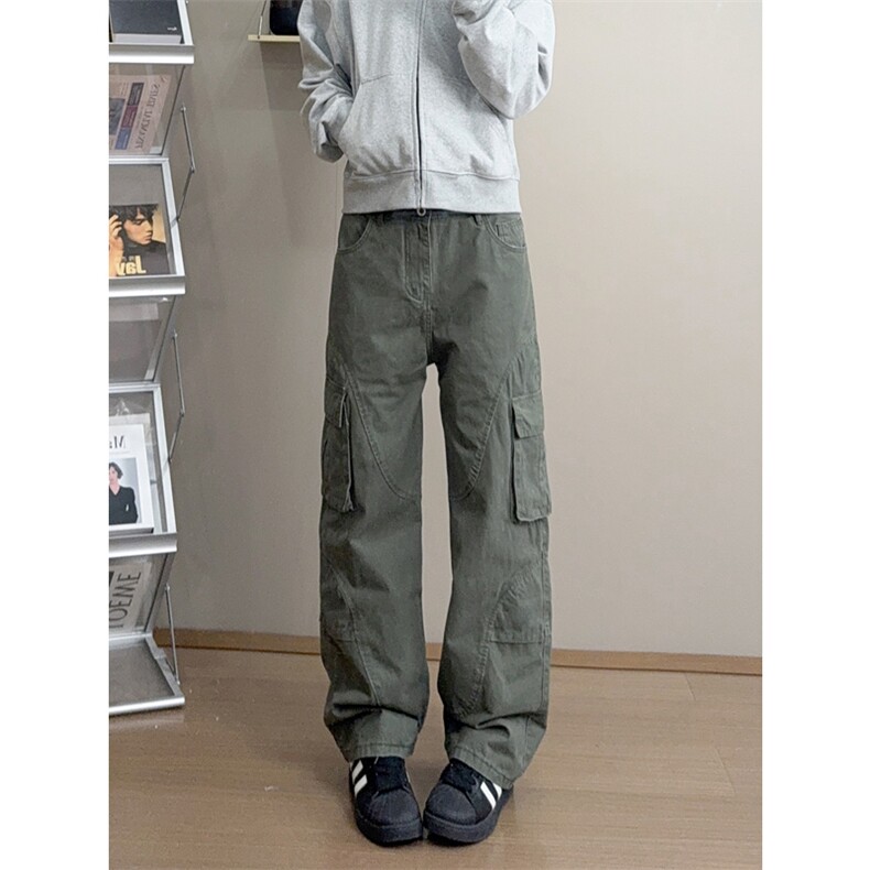 B221美式ins暗黑高品质多口袋休闲工装裤子LK24371-P70控98,男装休闲裤,电商B221