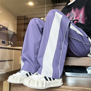 春款港风工装休闲裤宽松运动裤拖地裤束脚裤男KP870 P50图片