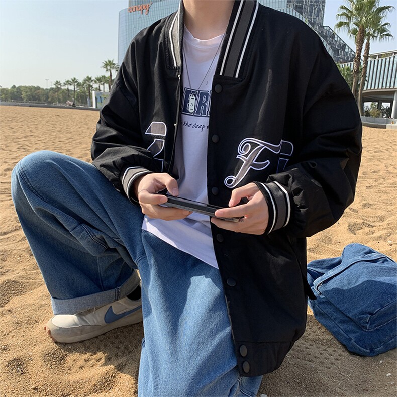 棒球服外套男韩版潮流秋季新款港风夹克ins痞帅炸街百搭W098-P42,男装夹克,星座1008