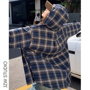 现货  美式宽松复古潮流连帽防晒长袖衬衫CS20/P42图片