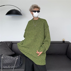 圆领彩斑绒毛衣男年秋季新款潮牌设计感oversize高级感MY9159-P58，男装针织衫/毛衣，星座1109-3