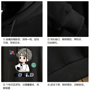 WY2207-P35 加绒款-P40 纯连帽卫衣男大码运动帽衫宽松薄 砖墙图片