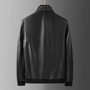 秋冬新款立领皮衣男士皮夹克机车皮衣男皮外套MSNABST-88111-P710图片